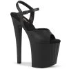 Pleaser Enchant-709 8" Platform Heels: Matte Black - PRE-ORDER