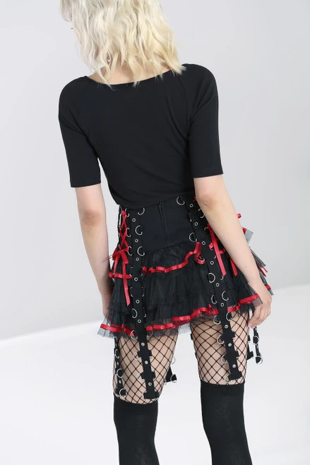 Hell Bunny Chai Mini Skirt: Red 4 Hell Bunny Chai Mini Skirt: Red - Image 2