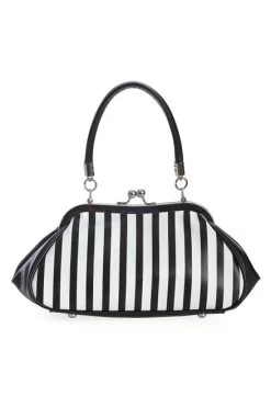 Banned Night Of Mystery Handbag: Black / White -Fashion Apparel EC20E10B F5F2 4305 8D66 DFB73E402CA8 22001.1698877962