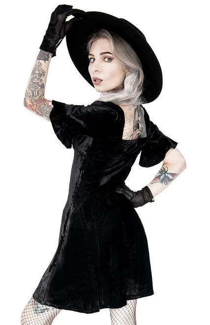 Restyle Black Velvet Sweetheart Dress With Gothic Cross 14 Restyle Black Velvet Sweetheart Dress With Gothic Cross - Image 12