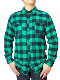 Kreepsville 666 Franken Monster Green Flannel Shirt - Small To 4XL