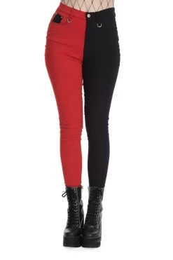 Banned Bailey Pants: Black / Red - Small To 4XL
