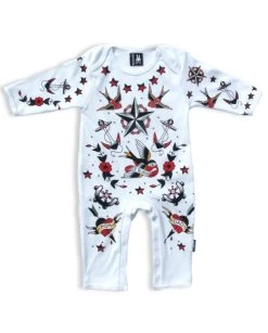 Six Bunnies Playsuit: Tattoo Parlor