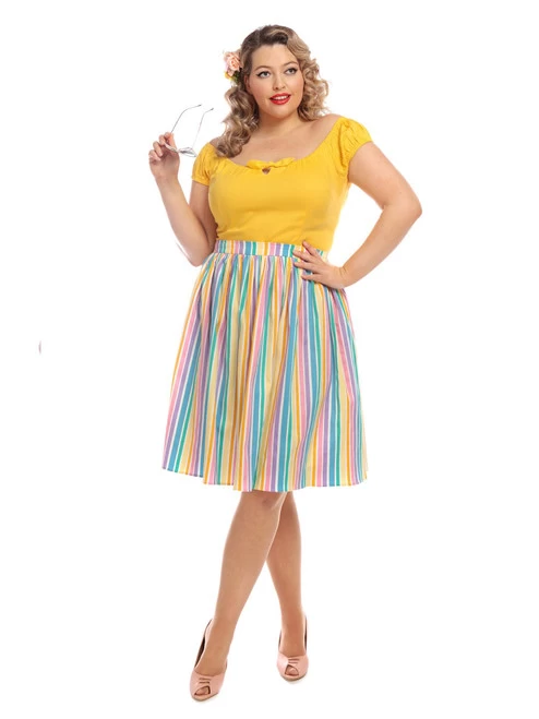 Collectif Lorena Top: Yellow - 3XL And 4XL 6 Collectif Lorena Top: Yellow - 3XL And 4XL - Image 4