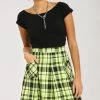Hell Bunny Alicia Mini Skirt: Green