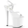 Pleaser Enchant-709 8" Platform Heels: White - PRE-ORDER