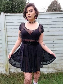 Collectif Lila Moon Flock Mesh Skater Dress - Small, Medium And Large 18 Collectif Lila Moon Flock Mesh Skater Dress - Small, Medium And Large -Fashion Apparel F33C7B61 223F 4FBC 97EE 9605CE2EBAAB 92464.1702602630