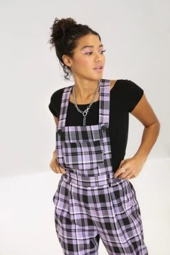 Hell Bunny Alicia Dungarees: Lavender - 3XL And 4XL -Fashion Apparel F4261985 2196 468B 9A06 87169457AB99 54155.1657817125