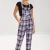 Hell Bunny Alicia Dungarees: Lavender - 3XL And 4XL