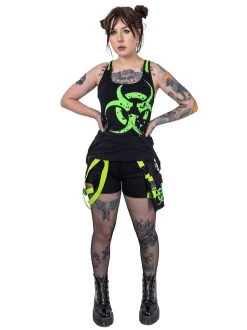 Poizen Industries Danger Zone Top: Black / Toxic Green -Fashion Apparel FBD2C129 4012 4CF9 A710 F6462369DA8F 51681.1702454444