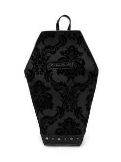 Rock Rebel Damask Coffin Backpack: Black -Fashion Apparel FC329320 24F9 482B AD60 44A221C7F050 51916.1701355617