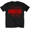 Faith No More Classic Logo T-Shirt: Black / Red