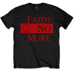 Faith No More Classic Logo T-Shirt: Black / Red
