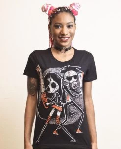 Akumu Ink Us Vs Them Women's T-Shirt -Fashion Apparel Front Model 27215.1548737785