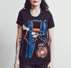 Akumu Ink Moonlighter Women's T-Shirt 8 Akumu Ink Moonlighter Women's T-Shirt -Fashion Apparel Front Model 72074.1573197881