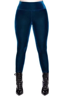 Killstar Hematite Leggings: Sapphire - Small To Large