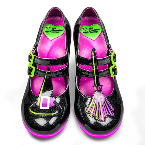 Hot Chocolate Design Double Topping Mid Heel Shoes: Hocus Pocus 4 Hot Chocolate Design Double Topping Mid Heel Shoes: Hocus Pocus - Image 2