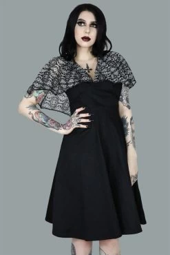 Coven United Batwing Cape Tea Dress