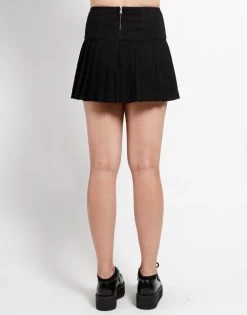 Tripp NYC Black Pleated Belted Skirt - Large -Fashion Apparel IO9669 BLK B 1 16774.1602225677
