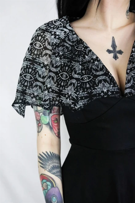 Coven United Batwing Cape Tea Dress 8 Coven United Batwing Cape Tea Dress - Image 6