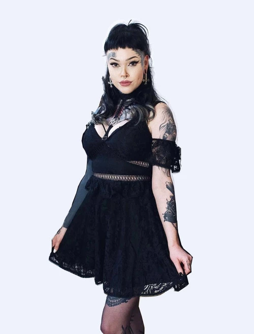 Restyle Pentagram Lace Dress With Collar - Small To 2XL 15 Restyle Pentagram Lace Dress With Collar - Small To 2XL - Image 13