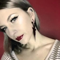 Too Fast Black Goat Head Oversized Hoop Earrings 7 Too Fast Black Goat Head Oversized Hoop Earrings -Fashion Apparel Model 92521.1565577542