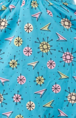 Sourpuss Sputnik Swing Skirt - Small, Medium And XL -Fashion Apparel Pattern Close 66642.1582702846