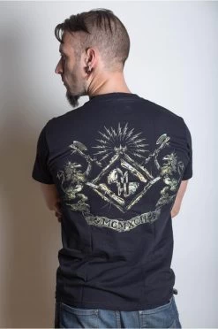 Machine Head Scratch Diamond Cover T-Shirt - Small -Fashion Apparel Scratch Diamond Cover With Back Printing Back 88337.1548206064