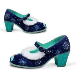 Hot Chocolate Design Double Topping Mid Heel Shoes: Winter Wonderland - EU 36 -Fashion Apparel Winter Wonderland Womens Mid Heels Side 24821.1639626512