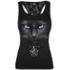Spiral Black Cat Lace Back Racerback Tank Top 1 Spiral Black Cat Lace Back Racerback Tank Top -Fashion Apparel black cat racerback lace top black plain 14761.1631264117