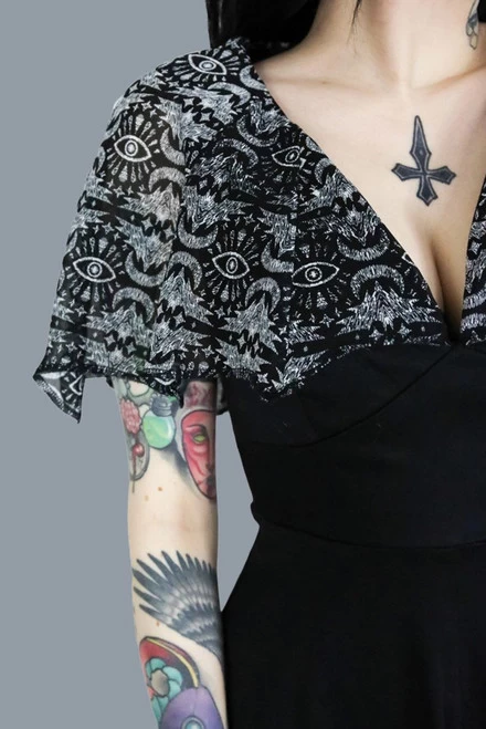 Coven United Batwing Cape Tea Dress 5 Coven United Batwing Cape Tea Dress - Image 3