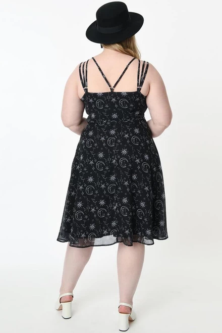 Coven United Moonprint Crossover Straps Dress - XS To 4XL 12 Coven United Moonprint Crossover Straps Dress - XS To 4XL - Image 10