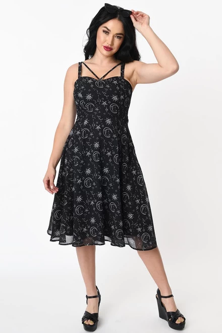 Coven United Moonprint Crossover Straps Dress - XS To 4XL 13 Coven United Moonprint Crossover Straps Dress - XS To 4XL - Image 11