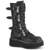 Demonia Emily Bat Buckle Mid-Calf Boots - PRE-ORDER -Fashion Apparel emily 322 bvl 20550.1653146641