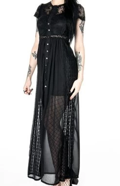 Restyle Grace Dress: Black- Small And 3XL -Fashion Apparel eng pl BLACK GRACE DRESS Long Lace gown Romantic Dress 1899 10 28440.1558936288