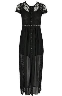 Restyle Grace Dress: Black- Small And 3XL -Fashion Apparel eng pl BLACK GRACE DRESS Long Lace gown Romantic Dress 1899 1 78406.1558936269