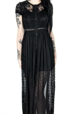Restyle Grace Dress: Black- Small And 3XL -Fashion Apparel eng pl BLACK GRACE DRESS Long Lace gown Romantic Dress 1899 7 45042.1558936283