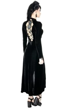 Restyle Black Widow Dress -Fashion Apparel eng pl BLACK WIDOW DRESS Long gothic gown with guipure 1890 11 65561.1599904717
