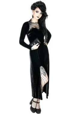Restyle Black Widow Dress -Fashion Apparel eng pl BLACK WIDOW DRESS Long gothic gown with guipure 1890 13 37232.1592584462