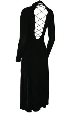 Restyle Black Widow Dress -Fashion Apparel eng pl BLACK WIDOW DRESS Long gothic gown with guipure 1890 2 95913.1592584461