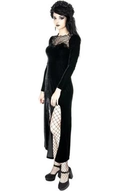 Restyle Black Widow Dress -Fashion Apparel eng pl BLACK WIDOW DRESS Long gothic gown with guipure 1890 5 48177.1592584462