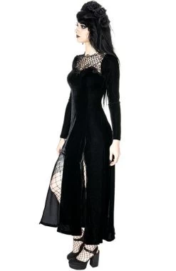 Restyle Black Widow Dress -Fashion Apparel eng pl BLACK WIDOW DRESS Long gothic gown with guipure 1890 6 97843.1592584462
