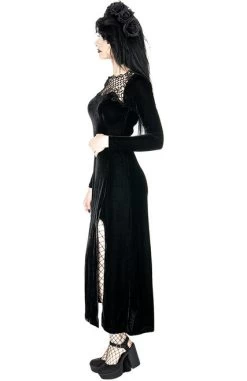 Restyle Black Widow Dress -Fashion Apparel eng pl BLACK WIDOW DRESS Long gothic gown with guipure 1890 8 05818.1592584462