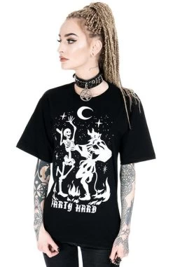 Restyle Oversized T-Shirt: Party Hard Devil Dance -Fashion Apparel eng pl Black Oversized tshirt Party Hard Devil Dance 1872 6 83021.1569312231