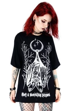 Restyle Oversized T-Shirt: Not A Morning Person 18 Restyle Oversized T-Shirt: Not A Morning Person -Fashion Apparel eng pl Black Oversized womens top with bat Not a morning person 1845 9 52703.1562999867