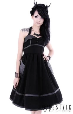 Restyle Bat Dress -Fashion Apparel eng pl Black gothic dress with bat wings 50 style retro skirt BAT DRESS 1607 10 64244.1558597825