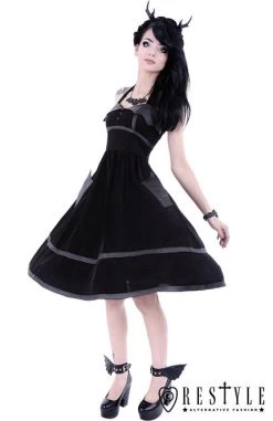 Restyle Bat Dress -Fashion Apparel eng pl Black gothic dress with bat wings 50 style retro skirt BAT DRESS 1607 1 43023.1558597872