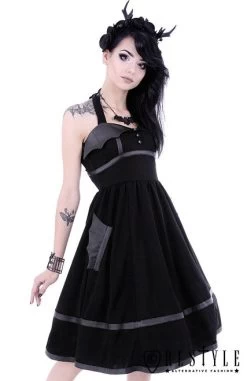 Restyle Bat Dress -Fashion Apparel eng pl Black gothic dress with bat wings 50 style retro skirt BAT DRESS 1607 3 04637.1558597857