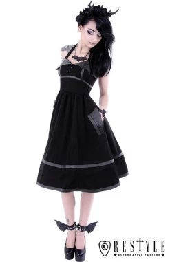 Restyle Bat Dress -Fashion Apparel eng pl Black gothic dress with bat wings 50 style retro skirt BAT DRESS 1607 4 73779.1558597862
