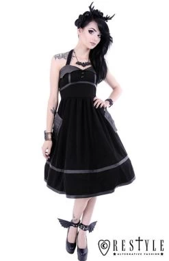 Restyle Bat Dress -Fashion Apparel eng pl Black gothic dress with bat wings 50 style retro skirt BAT DRESS 1607 6 78931.1558597825